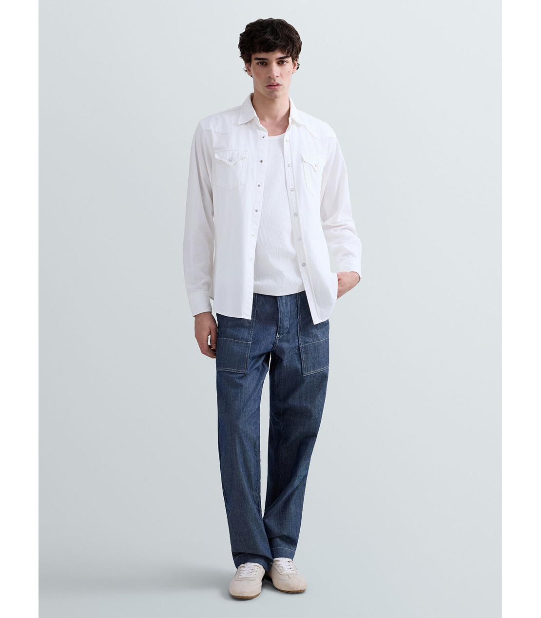 ホワイトデニムシャツ 詳細画像 ホワイト 2